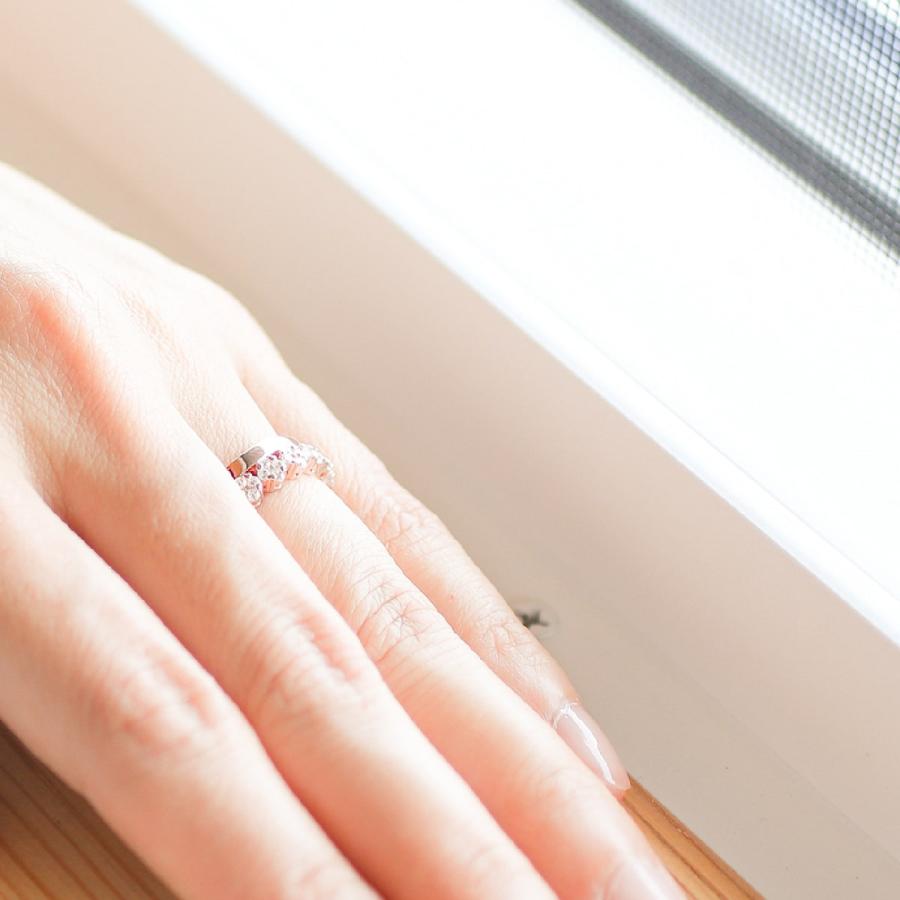 指輪 ダイヤモンド リング レディース シンプル k18 イエローゴールド ホワイトゴールド ピンクゴールド 天然ダイヤモンド ファッションリング 日本製の画像
