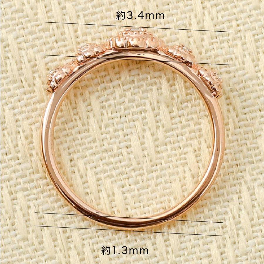 指輪 ダイヤモンド リング レディース シンプル k18 イエローゴールド ホワイトゴールド ピンクゴールド 天然ダイヤモンド ファッションリング 日本製の画像
