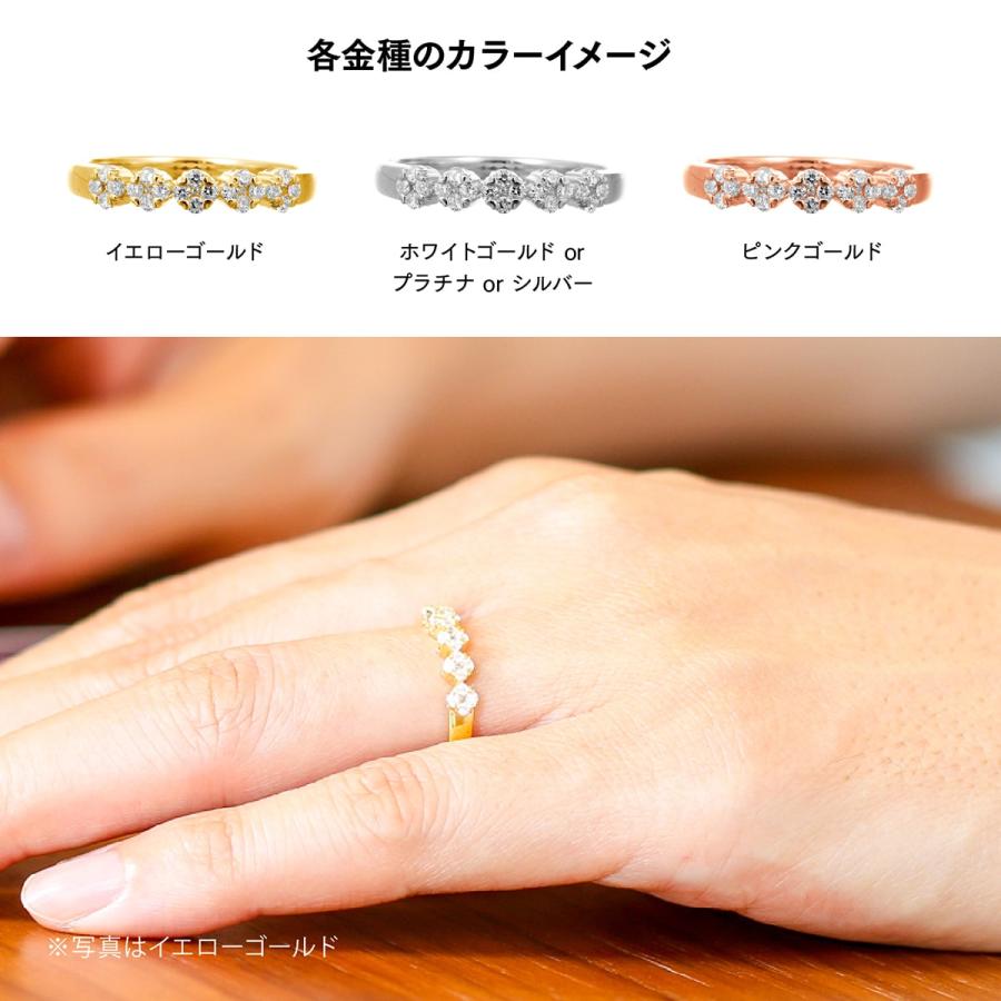 指輪 ダイヤモンド リング レディース シンプル k10 イエローゴールド ホワイトゴールド ピンクゴールド 天然ダイヤモンド ファッションリング 日本製の画像