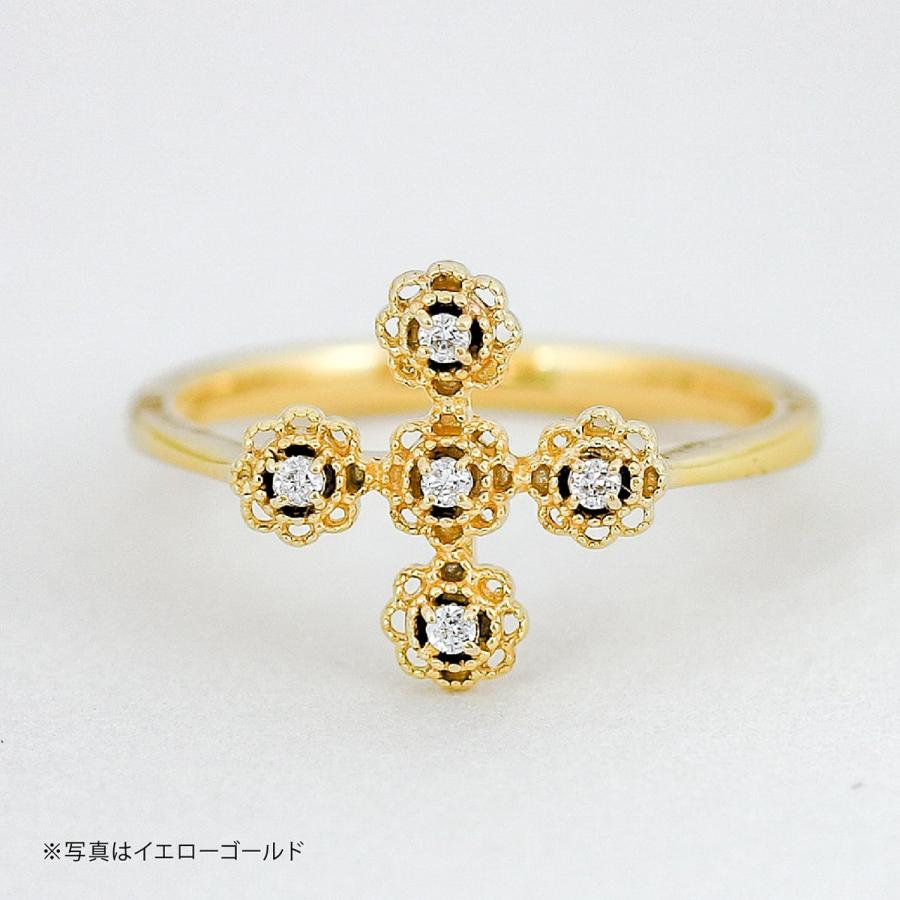 指輪 ダイヤモンド リング レディース シンプル k18 イエローゴールド ホワイトゴールド ピンクゴールド 天然ダイヤモンド ファッションリング 日本製の画像