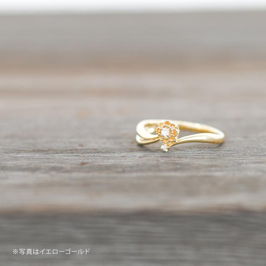 指輪 ダイヤモンド リング レディース シンプル k18 イエローゴールド ホワイトゴールド ピンクゴールド 天然ダイヤモンド ファッションリング 日本製の画像
