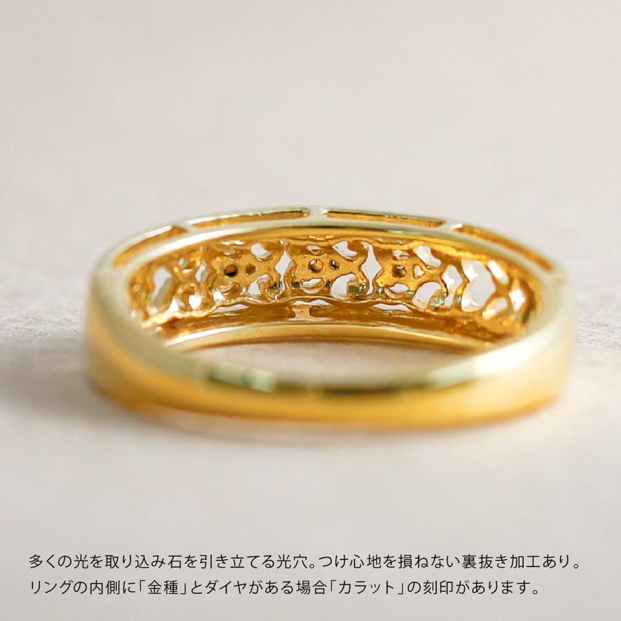 指輪 ダイヤモンド リング レディース シンプル k18 イエローゴールド ホワイトゴールド ピンクゴールド 天然ダイヤモンド ファッションリング 日本製の画像