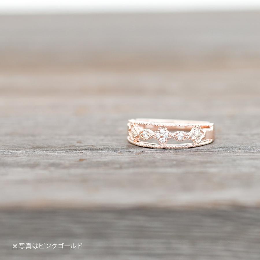 指輪 ダイヤモンド リング レディース シンプル k18 イエローゴールド ホワイトゴールド ピンクゴールド 天然ダイヤモンド ファッションリング 日本製の画像