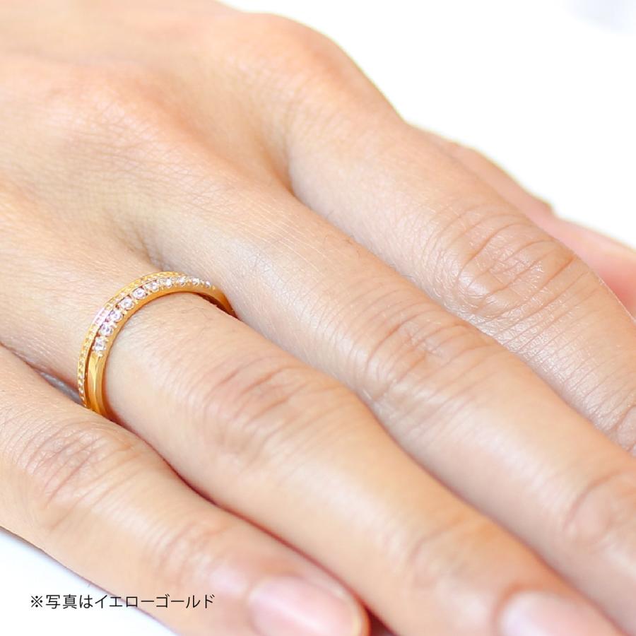 指輪 ダイヤモンド リング レディース シンプル k10 イエローゴールド ホワイトゴールド ピンクゴールド 天然ダイヤモンド ファッションリング 日本製の画像
