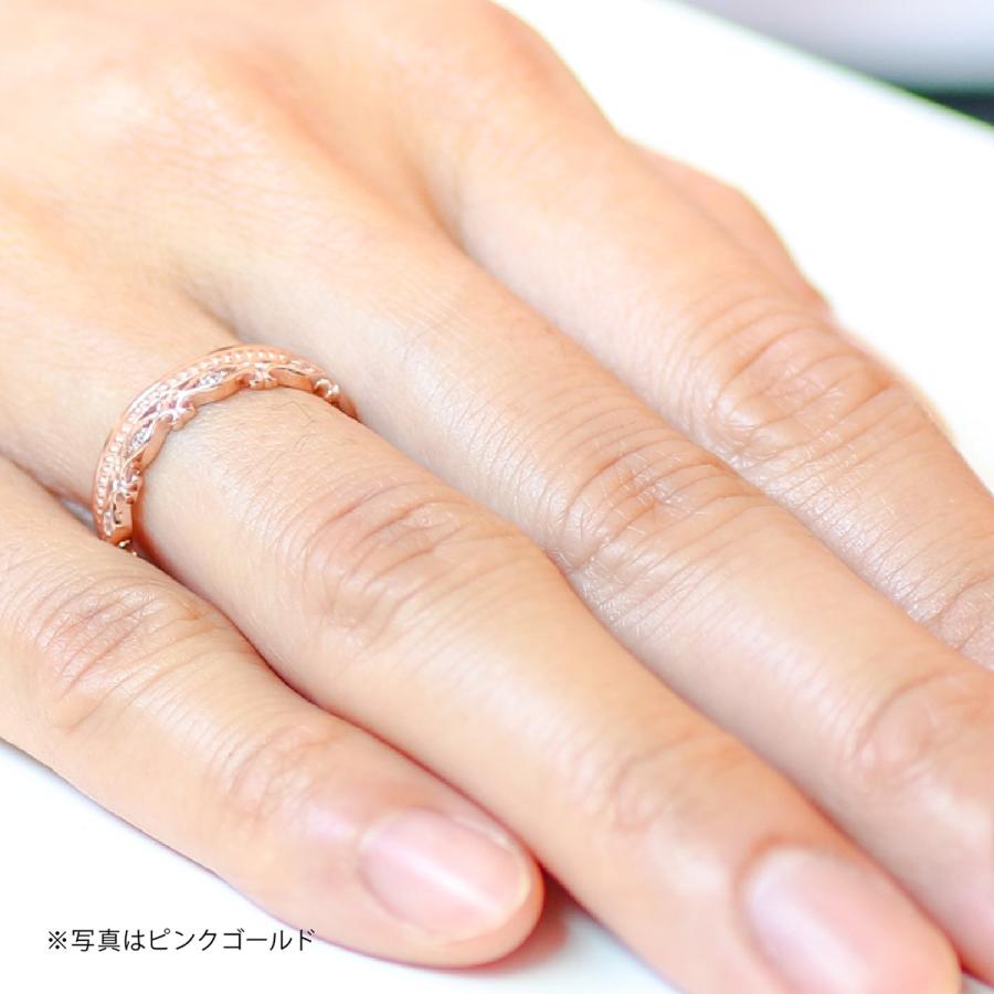 指輪 ダイヤモンド リング レディース シンプル k18 イエローゴールド ホワイトゴールド ピンクゴールド 天然ダイヤモンド ファッションリング 日本製の画像
