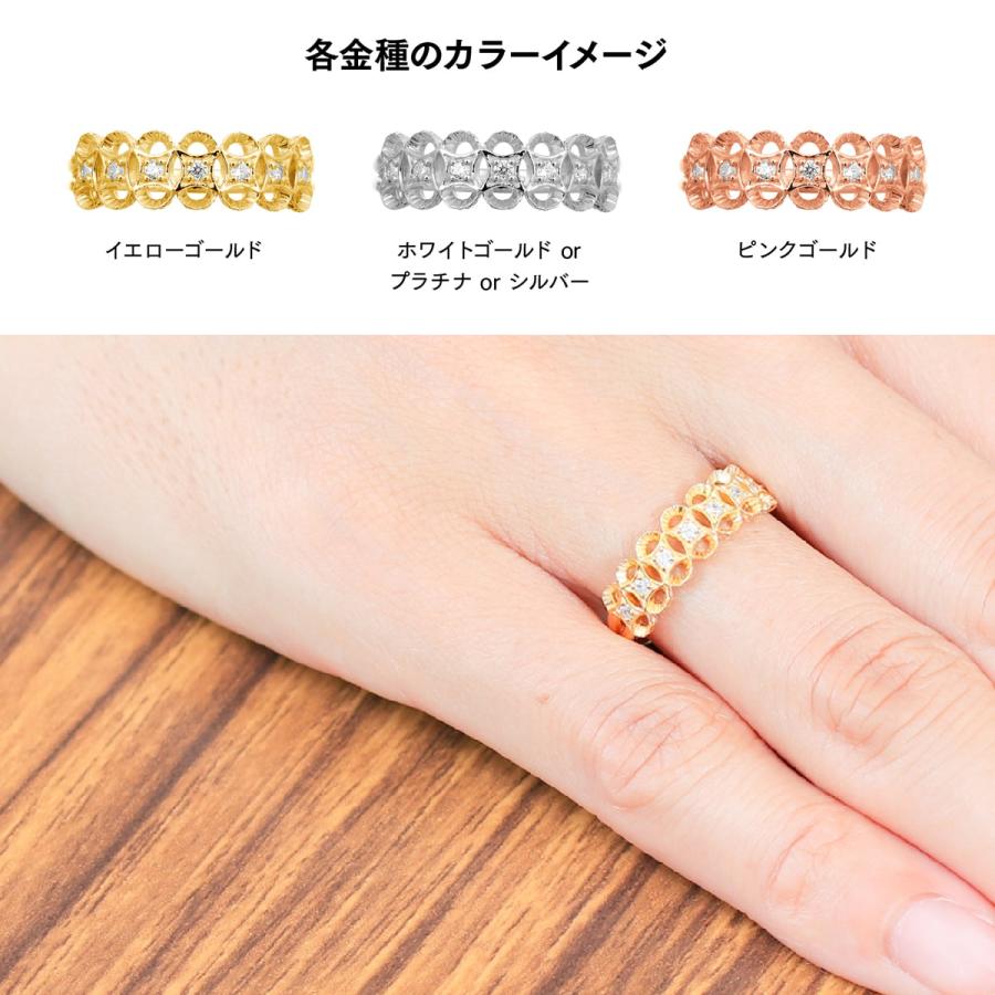 指輪 ダイヤモンド リング レディース シンプル k10 イエローゴールド ホワイトゴールド ピンクゴールド 天然ダイヤモンド ファッションリング 日本製の画像