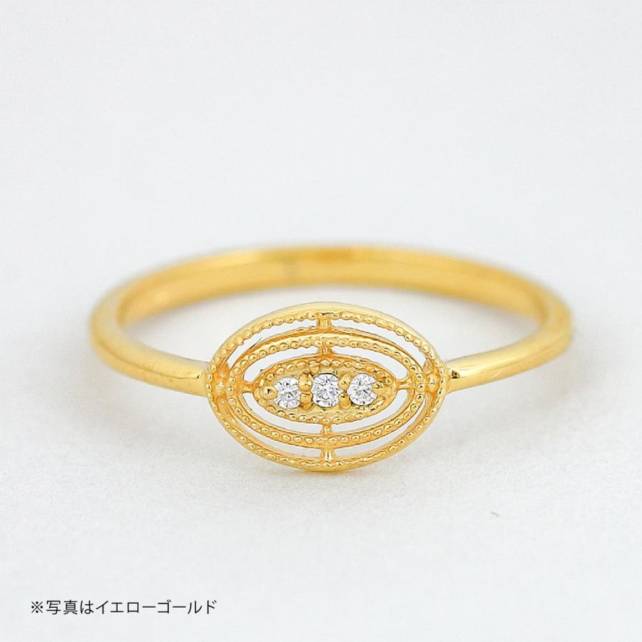 指輪 ダイヤモンド リング レディース シンプル k18 イエローゴールド ホワイトゴールド ピンクゴールド 天然ダイヤモンド ファッションリング 日本製の画像