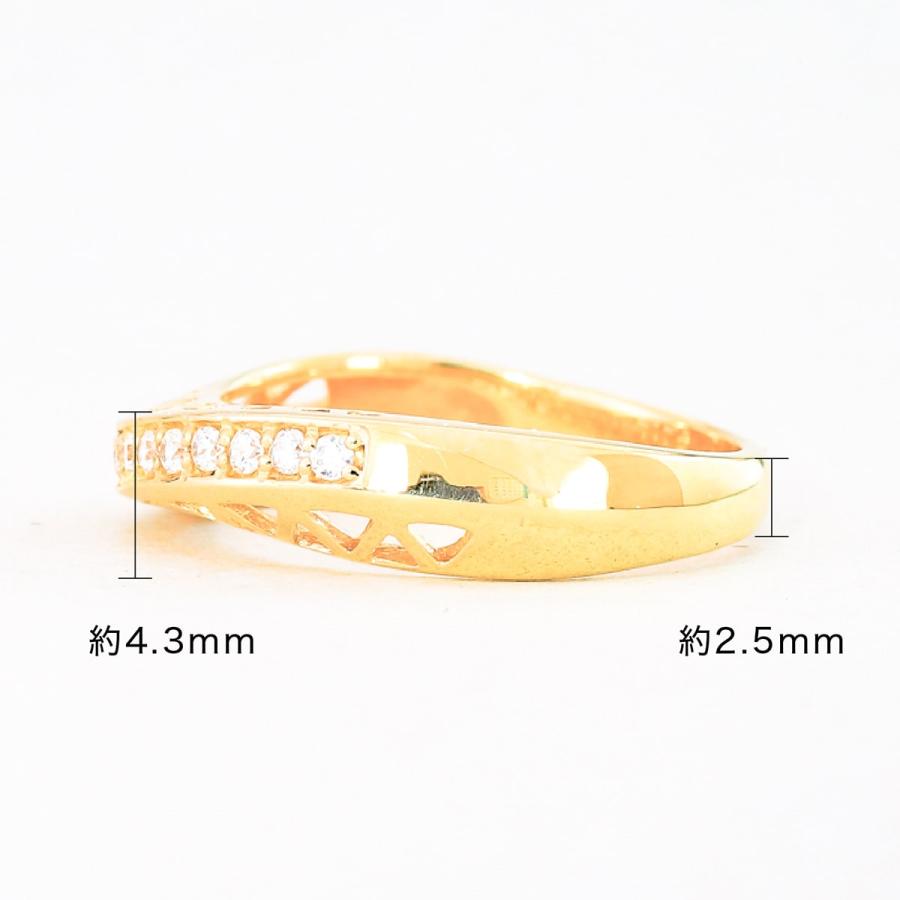 指輪 ダイヤモンド リング レディース シンプル k10 イエローゴールド ホワイトゴールド ピンクゴールド 天然ダイヤモンド ファッションリング 日本製の画像