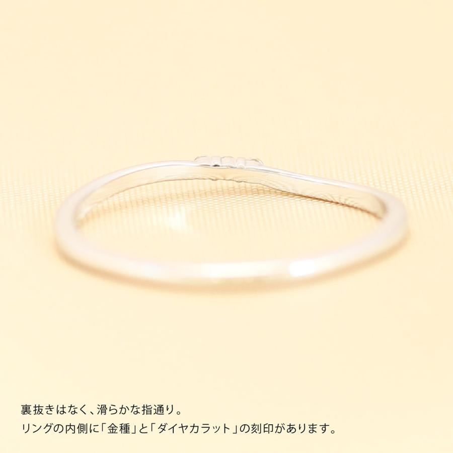 指輪 レディース リング ダイヤモンド リング k10 イエローゴールド ホワイトゴールド ピンクゴールド 極細リング 天然ダイヤモンド 日本製 プレゼント ギフトの画像