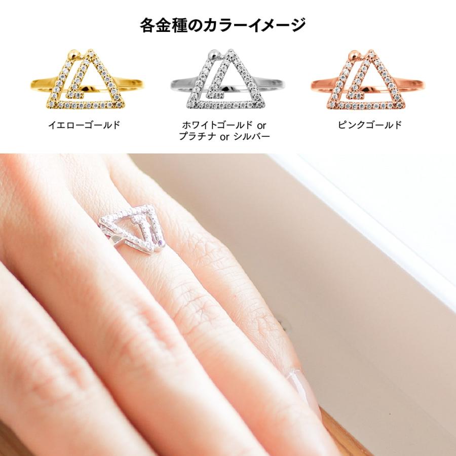 指輪 ダイヤモンド リング レディース シンプル k18 イエローゴールド ホワイトゴールド ピンクゴールド 天然ダイヤモンド ファッションリング 日本製の画像