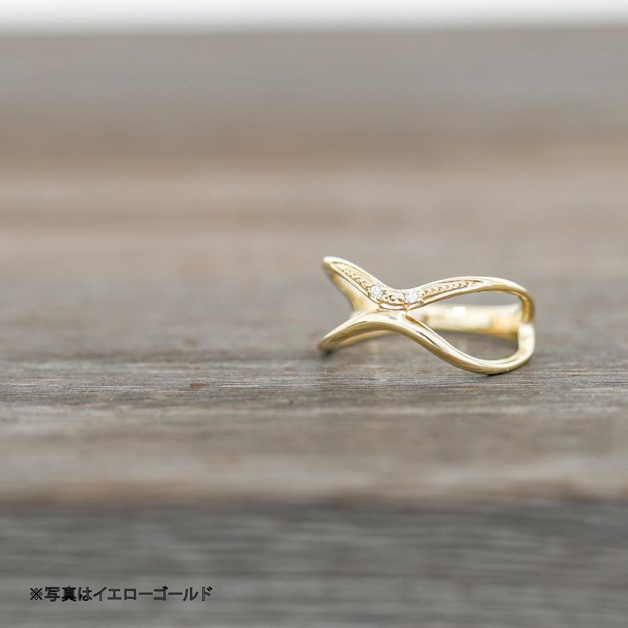 指輪 ダイヤモンド リング レディース シンプル k18 イエローゴールド ホワイトゴールド ピンクゴールド 天然ダイヤモンド ファッションリング 日本製の画像