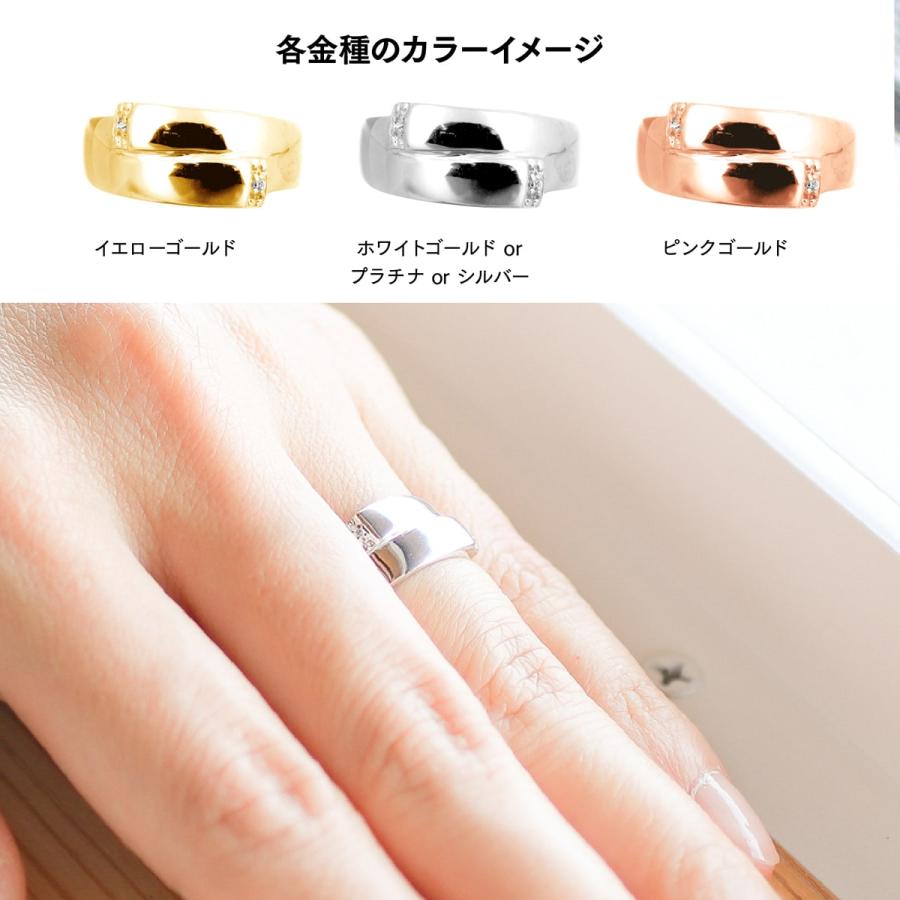 指輪 ダイヤモンド リング レディース シンプル k10 イエローゴールド ホワイトゴールド ピンクゴールド 天然ダイヤモンド ファッションリング 日本製の画像