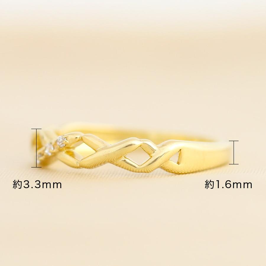 指輪 ダイヤモンド リング レディース シンプル k18 イエローゴールド ホワイトゴールド ピンクゴールド 天然ダイヤモンド ファッションリング 日本製の画像