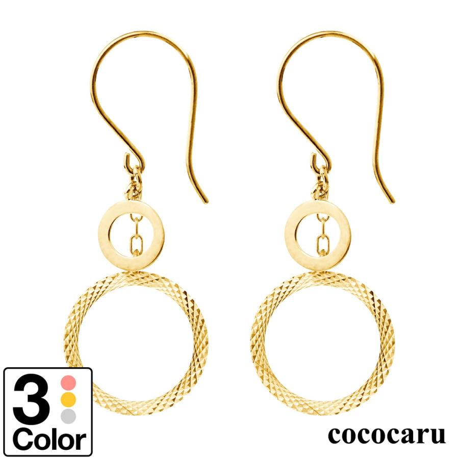 cococaru（ココカル） ピアス フックピアス k10 イエローゴールド