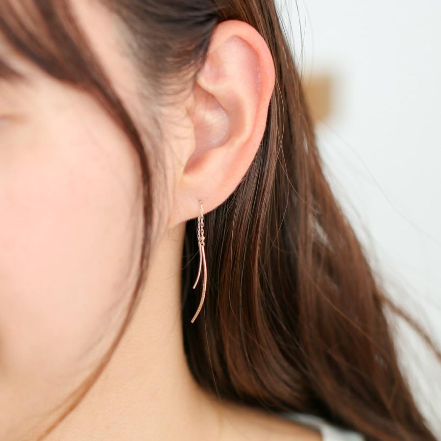 ココカル K10 YG アメリカンピアス チェーンピアス cococaru ピアス アメリカンピアス チェーン k10 イエロー