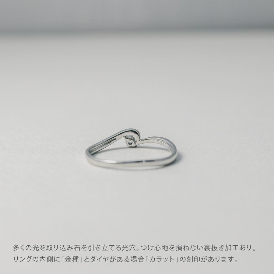 指輪 一粒 ダイヤモンド リング レディース シンプル k10 ホワイトゴールド ピンクゴールド ファッションリング 日本製 おしゃれ プレゼントの画像
