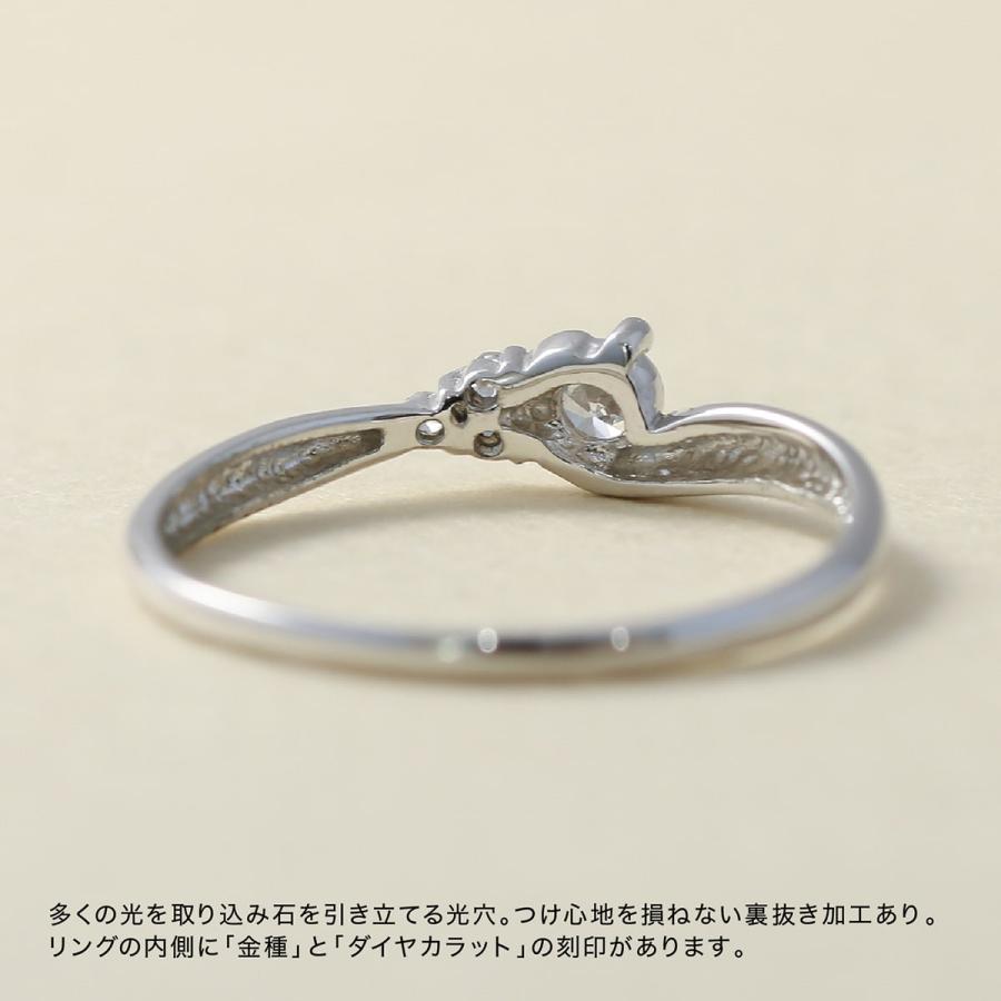 指輪 一粒 ダイヤモンド リング レディース シンプル k18 イエローゴールド ホワイトゴールド ピンクゴールド ファッションリング 天然ダイヤモンド 日本製の画像