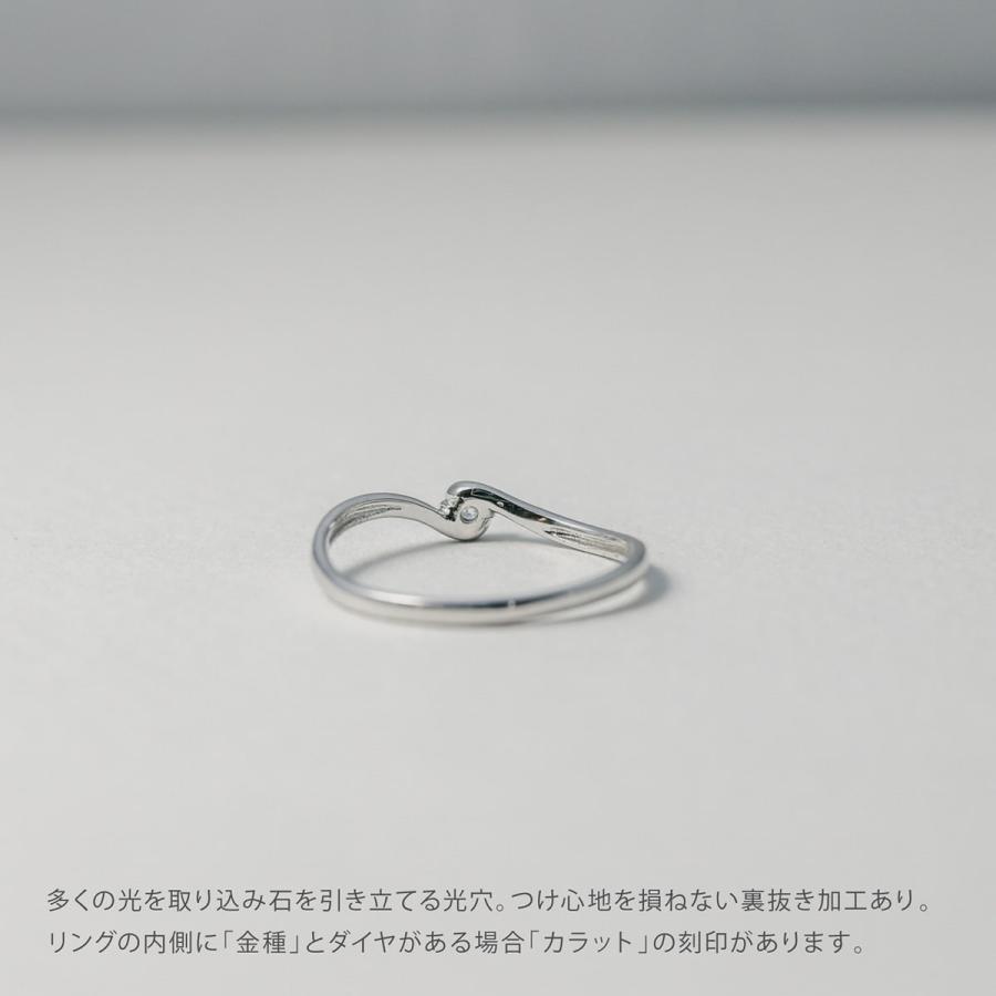 指輪 一粒 ダイヤモンド リング レディース シンプル k10 ホワイトゴールド ピンクゴールド ファッションリング 日本製 おしゃれ プレゼントの画像