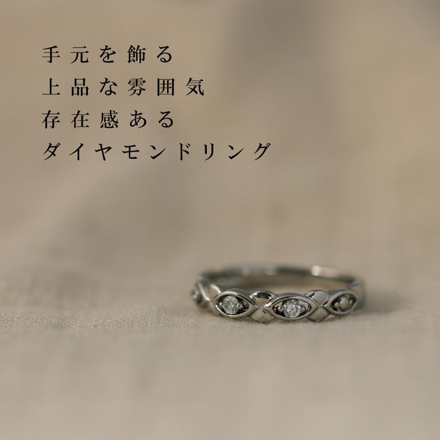 指輪 ダイヤモンド リング レディース シンプル k18 イエローゴールド ホワイトゴールド ピンクゴールド 天然ダイヤモンド ファッションリング 日本製の画像