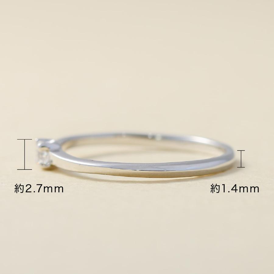 指輪 一粒 ダイヤモンド リング レディース シンプル k10 ホワイトゴールド ピンクゴールド ファッションリング 天然ダイヤモンド 日本製の画像