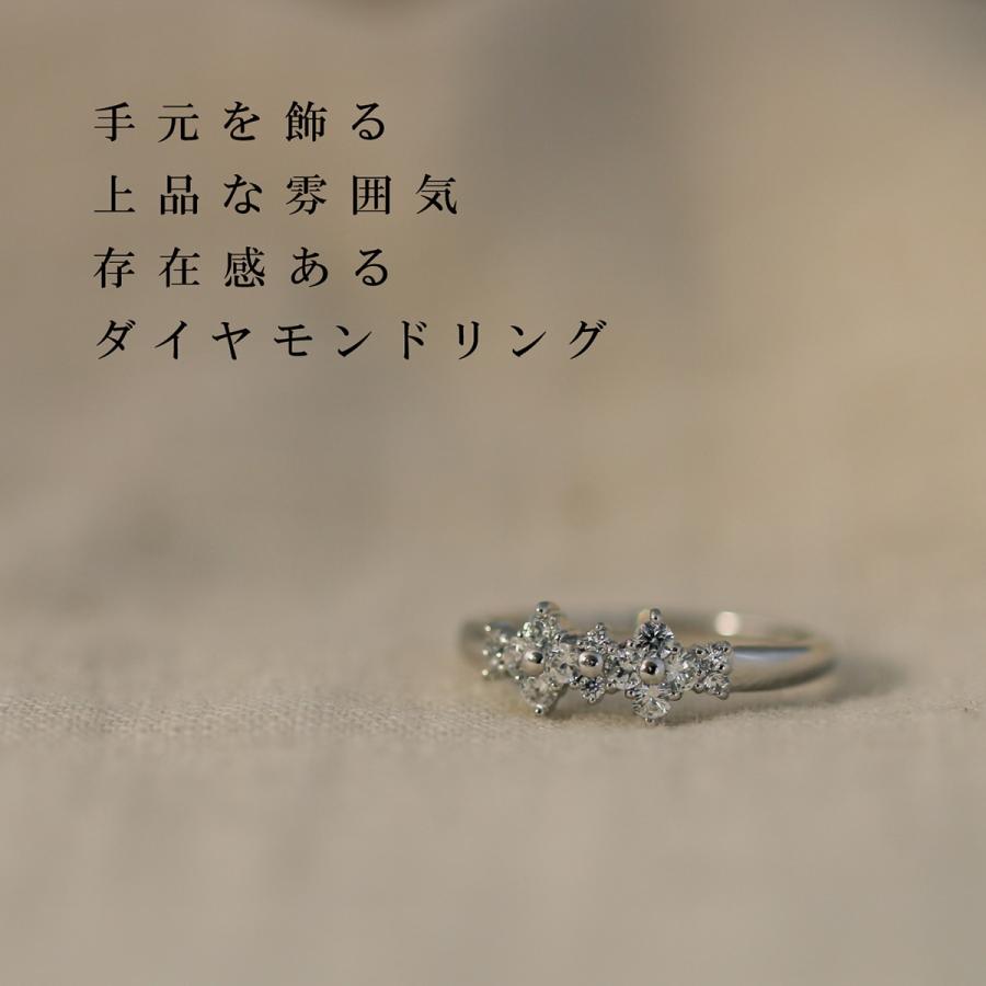 指輪 ダイヤモンド リング レディース シンプル k10 ホワイトゴールド ピンクゴールド 天然ダイヤモンド ファッションリング 日本製 おしゃれの画像