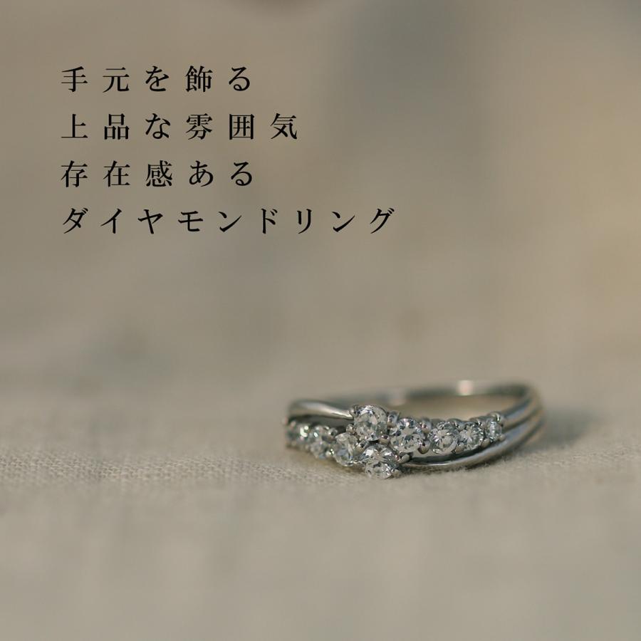 指輪 ダイヤモンド リング レディース シンプル プラチナ 天然ダイヤモンド ファッションリング 日本製 おしゃれ プレゼント ギフト クリスマス 卒業式 入学式の画像