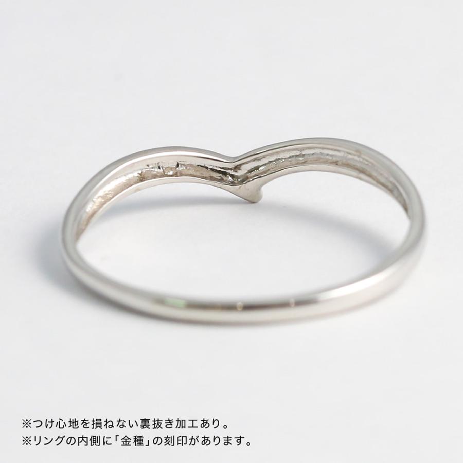 指輪 レディース リング 地金 リング k10 イエローゴールド ホワイトゴールド ピンクゴールド ファッションリング 品質保証書 日本製 プレゼント ギフト 入学式の画像