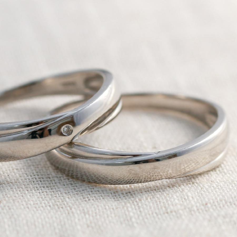結婚指輪 マリッジリング 安い プラチナ ダイヤモンド 2本セット 天然ダイヤモンド 金属アレルギー プレゼント ギフト クリスマス 卒業式 入学式の画像