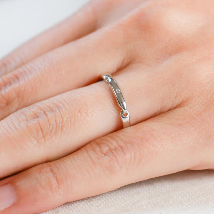 結婚指輪 マリッジリング 安い プラチナ ダイヤモンド 2本セット 天然ダイヤモンド 金属アレルギー プレゼント ギフト クリスマス 卒業式 入学式の画像