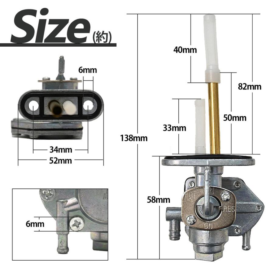 コック  Fuel Gas On Off Knob Tap OEM Kawasaki Ninja ZX6R 99-02 ZZR 600 05
