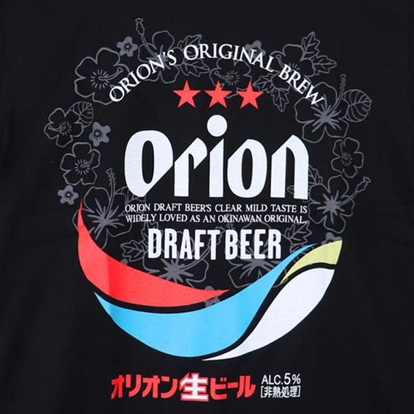 オリオンビール Tシャツ （BIGロゴ＆ハイビスカス） /沖縄お土産（M便