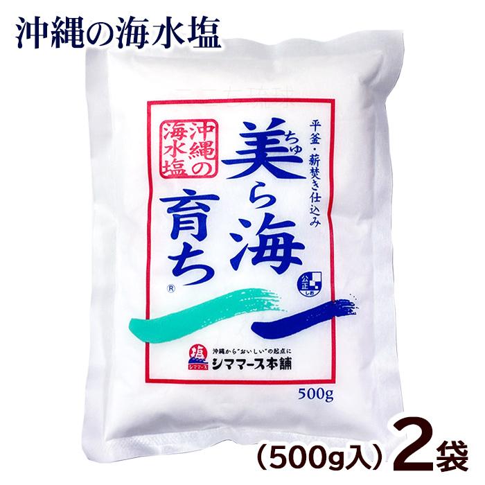 青い海 沖縄の海水塩 美ら海育ち 500g×2袋 /シママース本舗 沖縄お土産