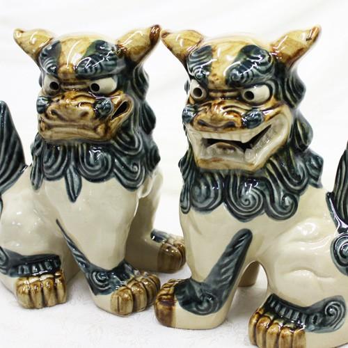 シーサー 琉球焼き 立ち横向き(大) 沖縄 お土産 置物 玄関 魔 シーサー 琉球焼き 立ち横向き(大) 沖縄 お土産 置物 玄関 魔