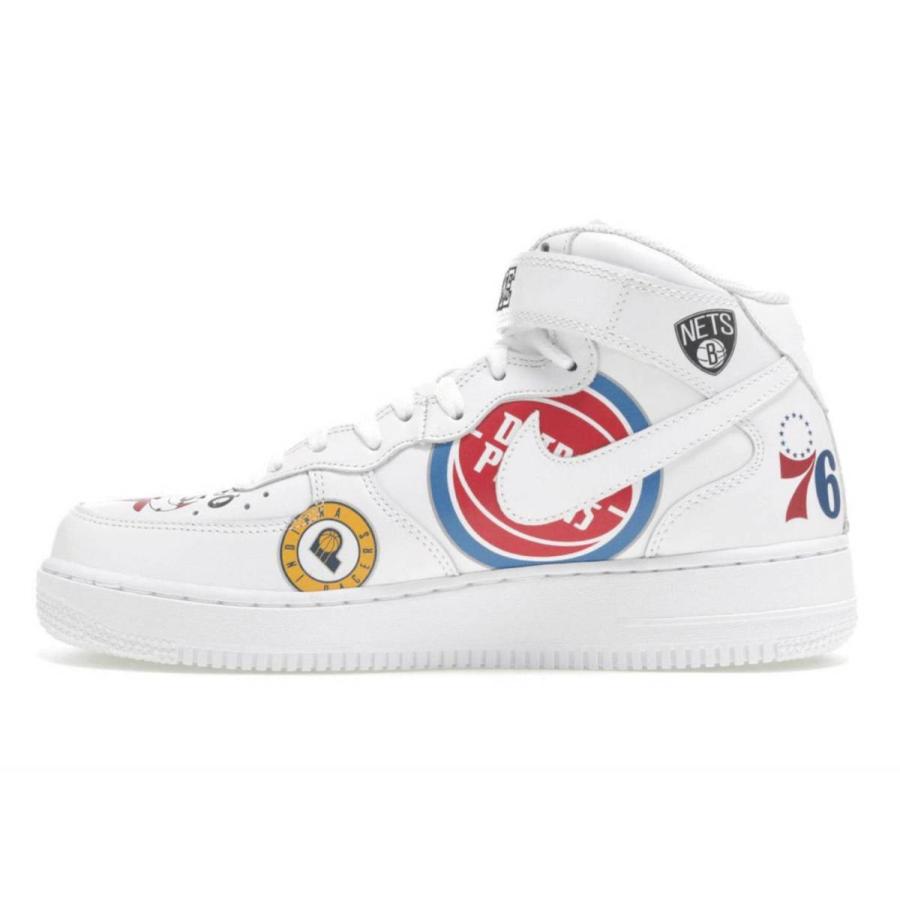 ナイキ エアフォース1 ミッド シュプリーム NBA ホワイト 24.5cm