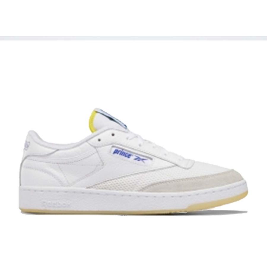 激安通販 プリンス リーボッククラシック Prince Reebokのコラボ クラブc85ホワイト 安心の本物鑑定 Gy8052 Yellow C85whte Stinger Club Classic Prince Reebok 25cm シューズ