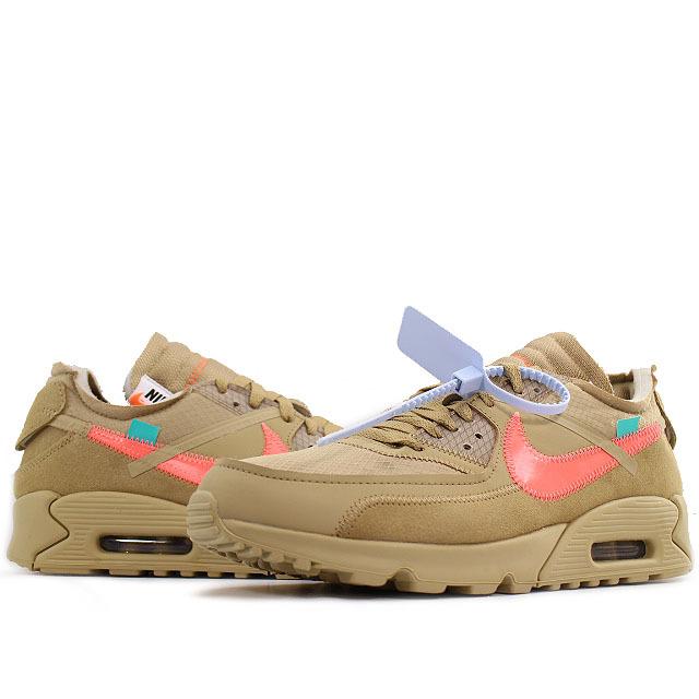 和風 NIKE ナイキ ×OFF-WHITE THE 10 AIR MAX 90 Desert Ore AA7293