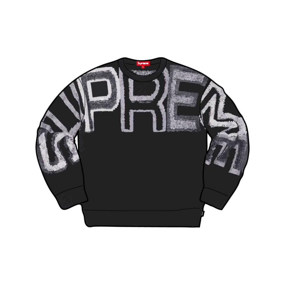シュプリームシェニールロゴセーターブラック l Supreme Chenille Logo Sweater Black SUP-FW21-192-Black 安心の本物鑑定 その他トップス