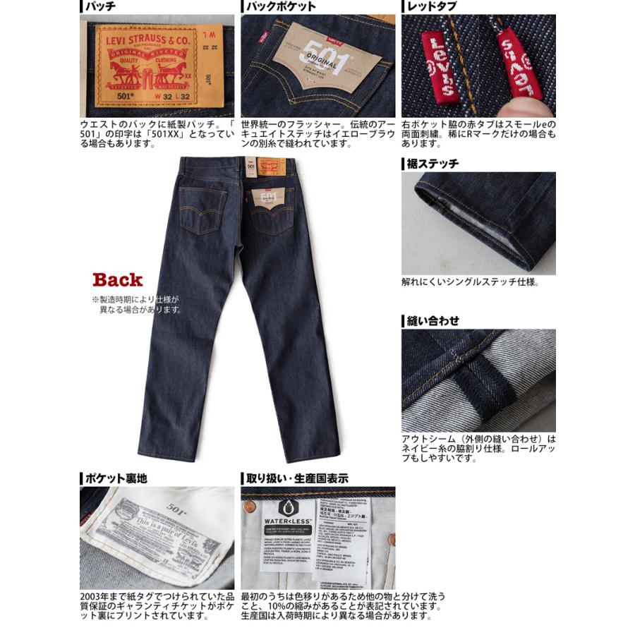 リーバイス 501 オリジナル 米国ライン 未洗いUS LEVI'S501 メンズ デニム ジーンズ｜cocochiya｜06