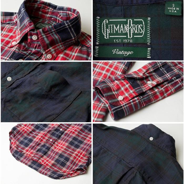 ギットマンヴィンテージ アメリカ製 チェック ボタンダウンシャツ