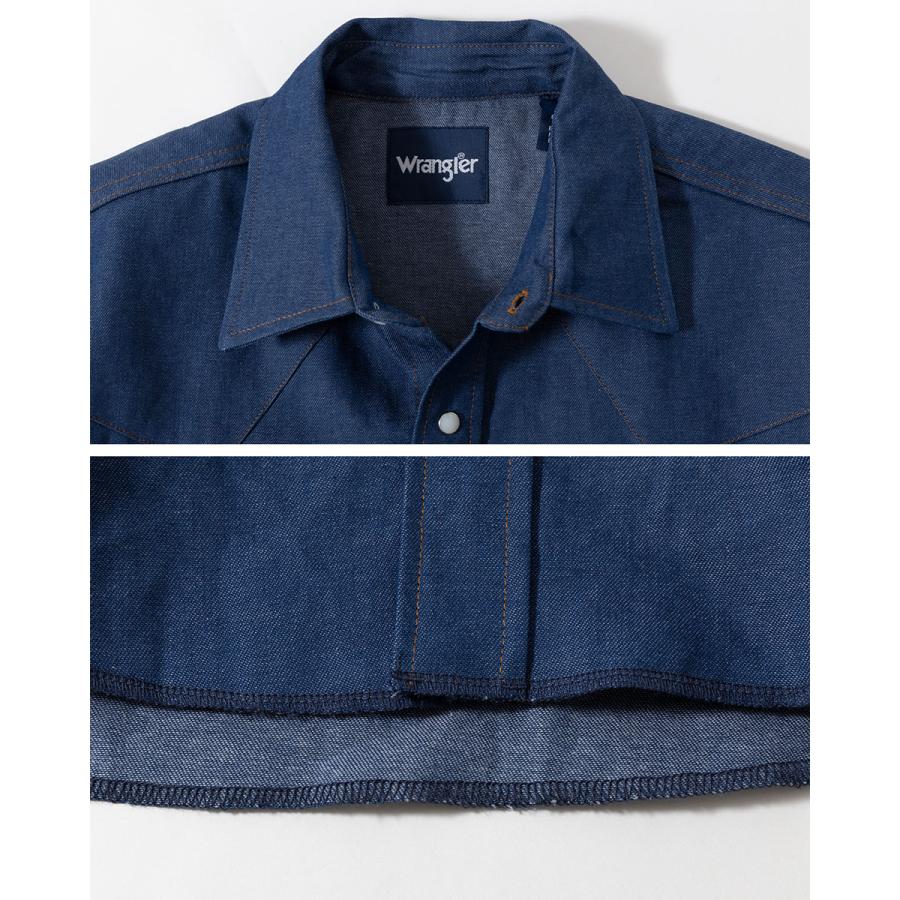 アメリカ直輸入 ラングラー Wrangler ウエスタンシャツ 未洗いデニム