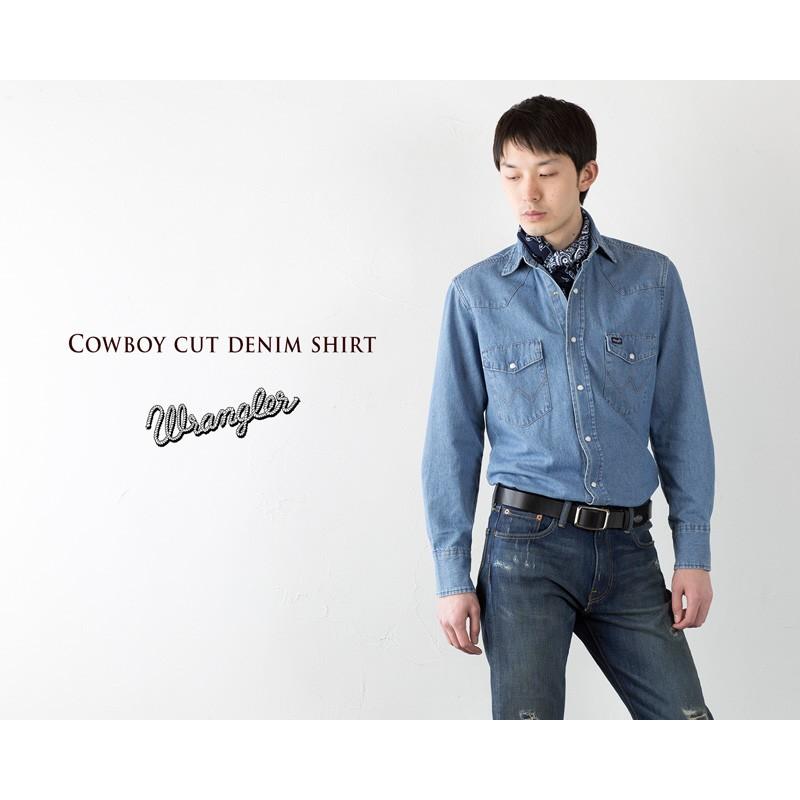 Wrangler ラングラー ストーンウォッシュ デニム・ウエスタンシャツ｜cocochiya｜03