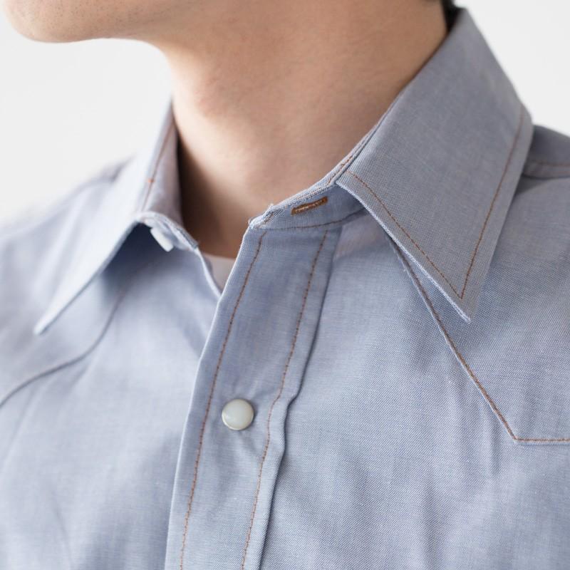 アメリカ直輸入 ラングラー T/Cシャンブレー ウエスタンシャツ 70130MW