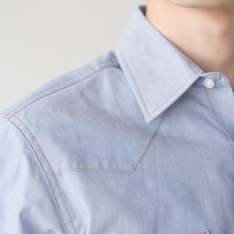 アメリカ直輸入 ラングラー T/Cシャンブレー ウエスタンシャツ 70130MW