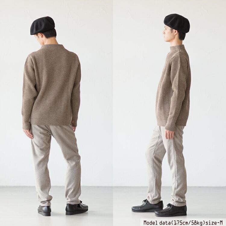 アンデルセンアンデルセン ネイビー クルーネック セーター AA1821002