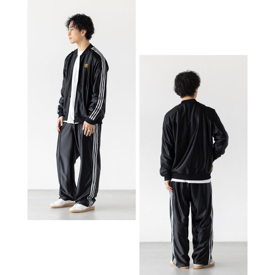 adidas Originals アディダス 光沢 ジャージ 黒×金 上下組 adidas Originals アディダス 光沢 ジャージ 黒×金 上下組