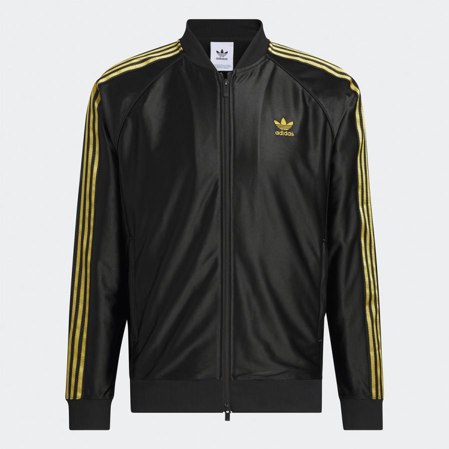 adidas Originals アディダス 光沢 ジャージ 黒×金 JZO91 adidas Originals アディダス 光沢 ジャージ 黒×金 JZO91