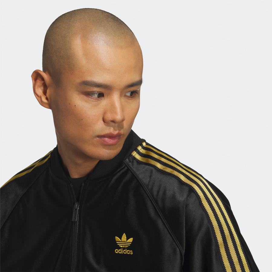 adidas Originals アディダス 光沢 ジャージ 黒×金 JZO91 adidas Originals アディダス 光沢 ジャージ 黒×金 JZO91