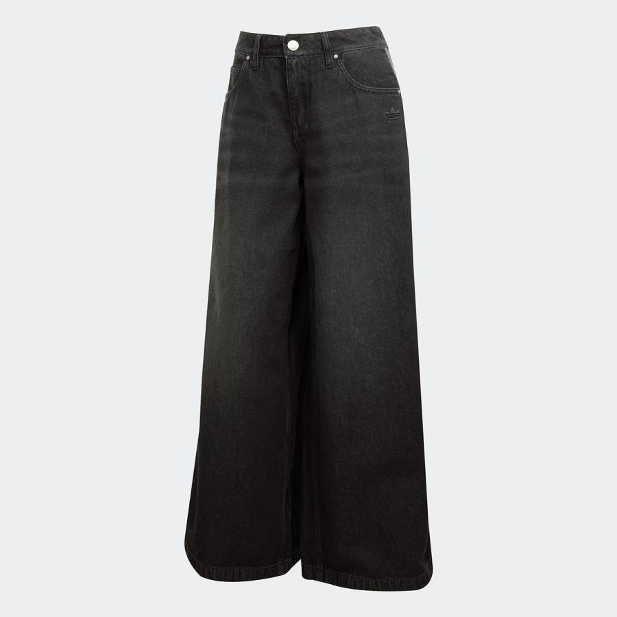 adidas Originals アディダス デニム ワイドパンツ アディカラー