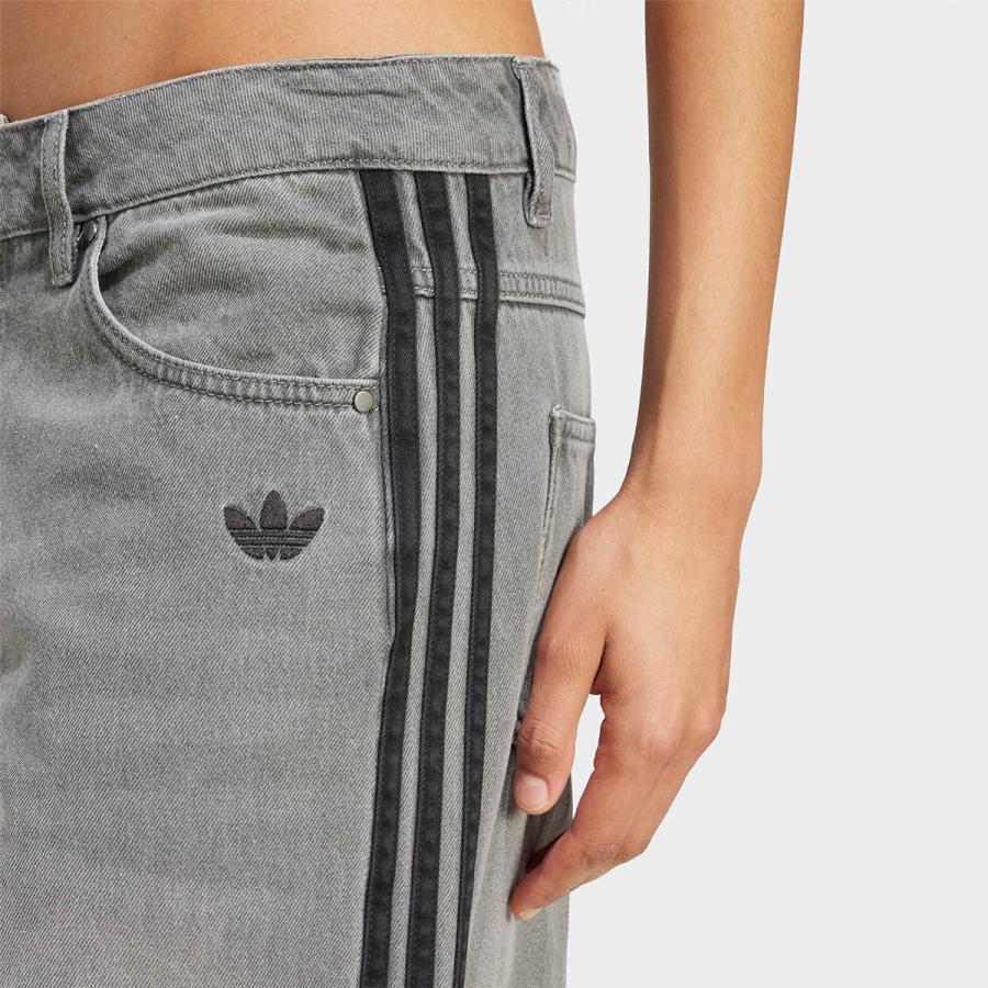 adidas Originals アディダス デニム ワイドパンツ アディカラー