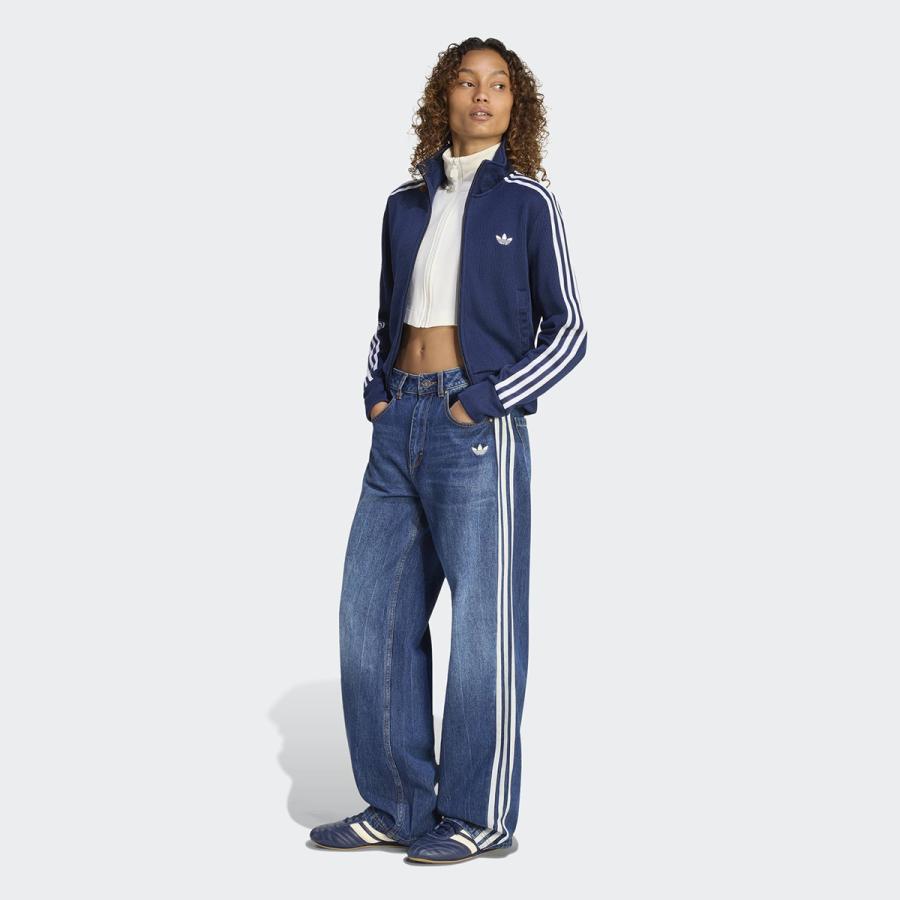 アディダス adidas Originals ビンテージ ダッドジーンズ デニム UB115 レディース メンズ バレルレッグ ヴィンテージ USED加工の画像